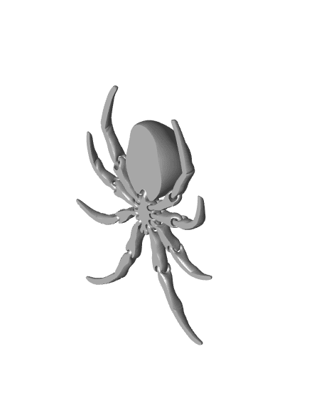 flexi black widow spider 3d model