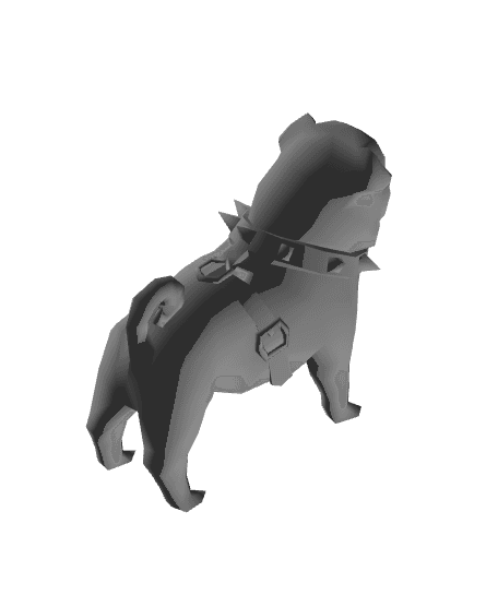 dog pug.obj 3d model