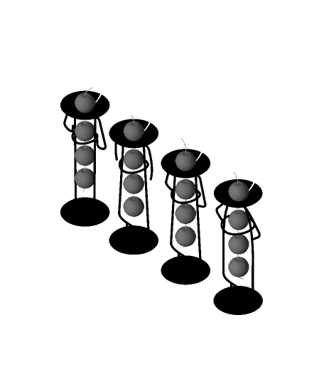 Man candlestick,  SKU.5604 by Pikartlights 3d model