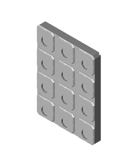 3x4x0.5 - Divided Bin - Multibin Insert 3d model