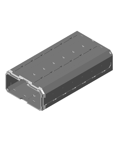 2x1x3·5 - Topped Multipoint Rail - Universal Click-In Multibin Shell Extension - Copy 3d model