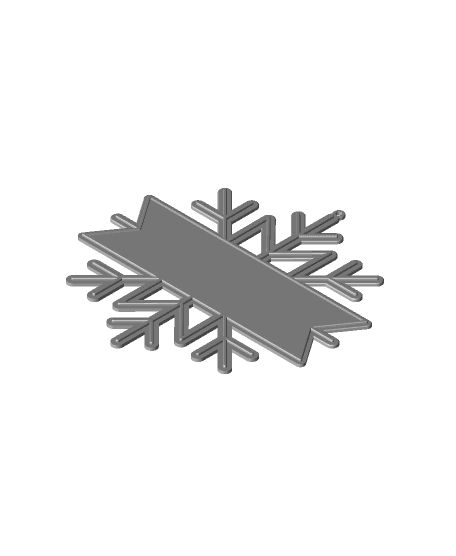 Customizable Snowflake Ornament 3d model