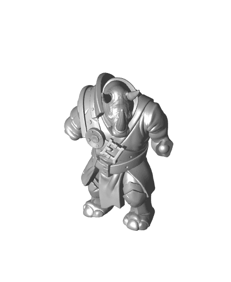 Faru (Wererhino) - With Free Dragon Warhammer - 5e DnD Inspired for RPG and Wargamers 3d model