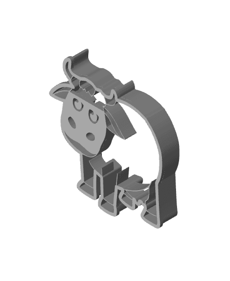 Cow Cookie Cutter, Biscuit Cutter 3d model