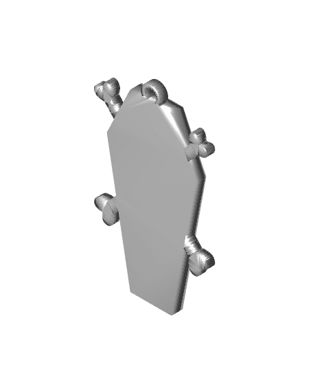 Coffin Charms with Hearts and Crossbones 3d model