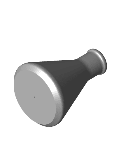 Flask Container with Threaded Cork Cap 3d model