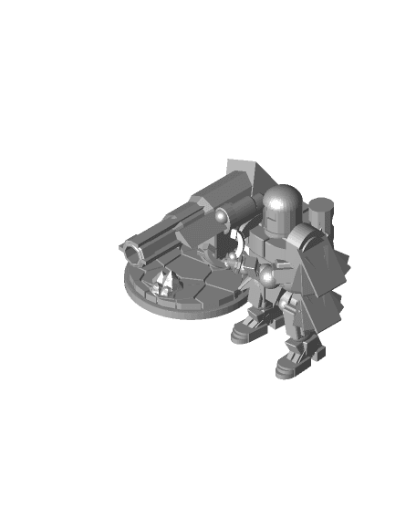 FHW: Laxoit Heavy Weapon Trooper E-Cannon 3d model