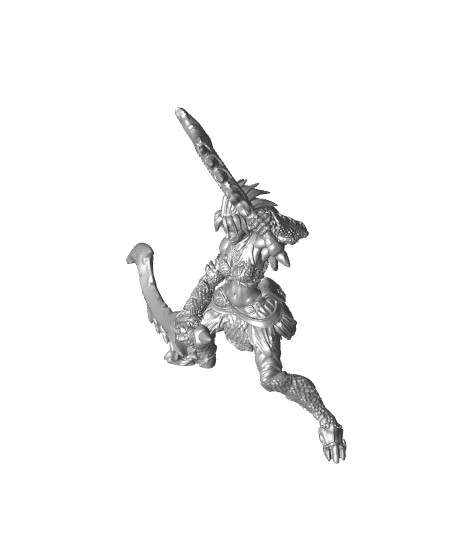 Kat - Hunting Party - PRESUPPORTED - Illustrated and Stats - 32mm scale			 3d model