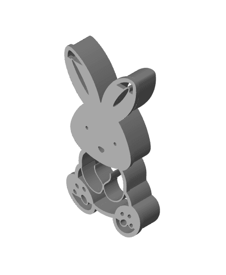 Rabbit Cookie Cutter, Biscuit Cutter 3d model