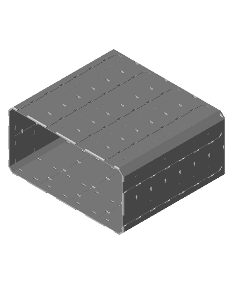 4x2x3·5 - Topped Multipoint Rail - Pop-In Bin Extension 3d model