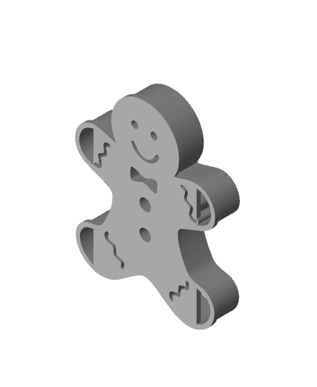 Ginger Cookie Cutter, Biscuit Cutter 3d model