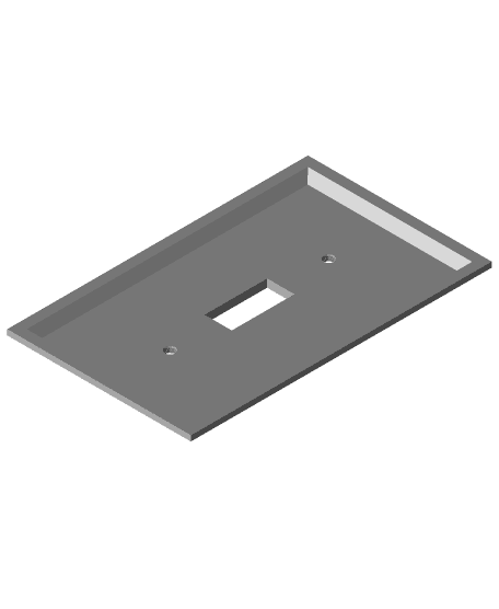 Standard One Switch Wall Plate 3d model