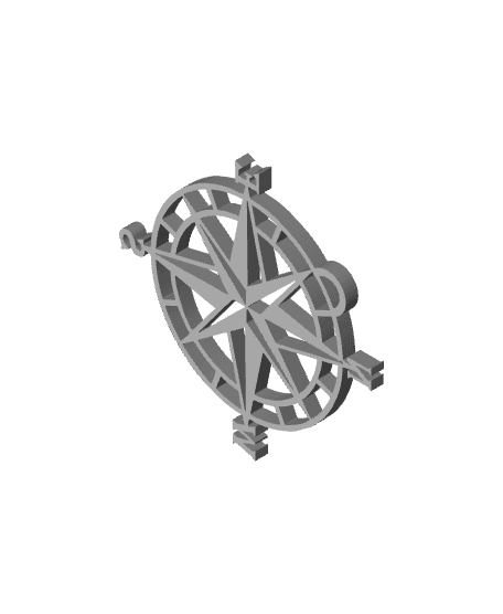 Compass kaychain 3d model