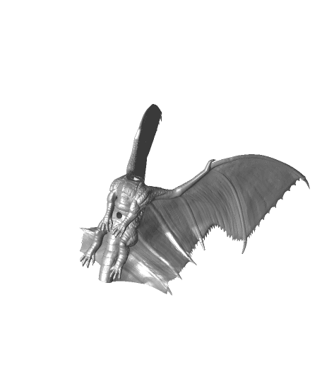Young Flying Brass Dragon 3d model