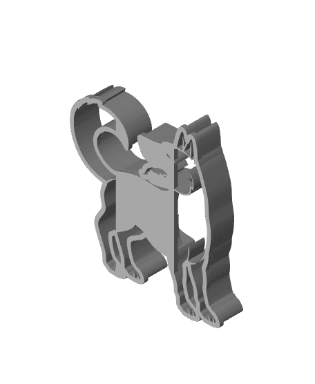 Dog Cookie Cutter, Biscuit Cutter 3d model