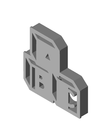 A B C Cookie Cutter, Biscuit Cutter 3d model