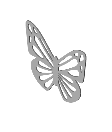 Butterfly Art 2D Frame.stl 3d model