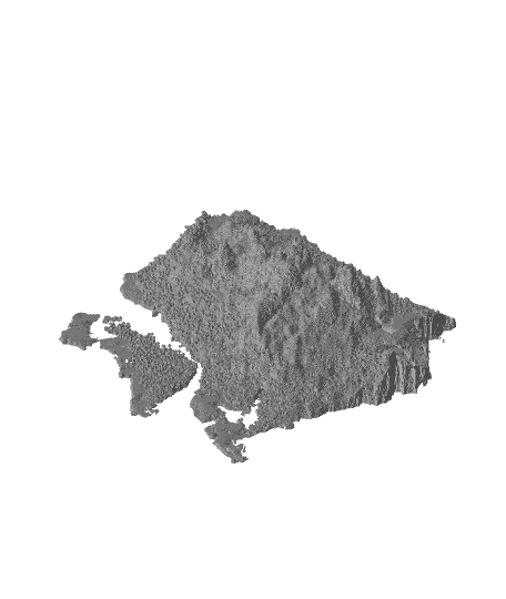Minecraft Mountain Island VII 3d model