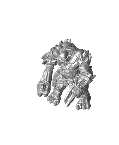 Ogre Fort - Armoured Mount - PRESUPPORTED - 32mm scale  3d model