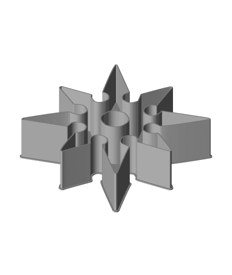 Shuriken 0078, nestable box (v2) 3d model