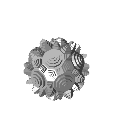 TOPOGRAPHIC TRUNCATED ICOSIDODECAHEDRON 2 3d model