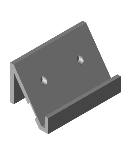 An Index Card Holder with Holes for Screws and a Slot to Easily attach a Clothespin Onto 3d model