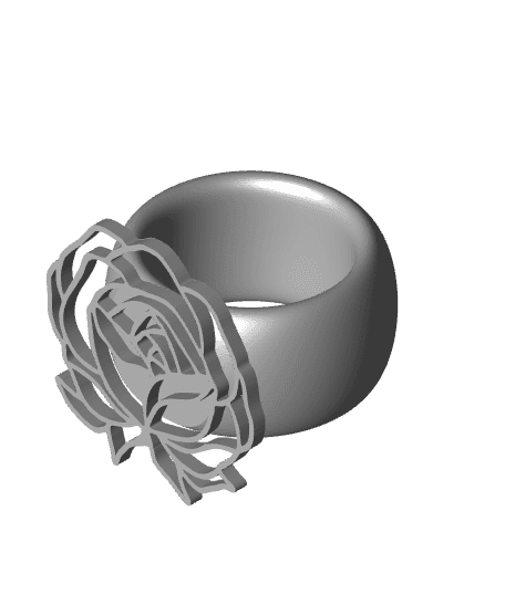 Napkin ring - rose.stl 3d model