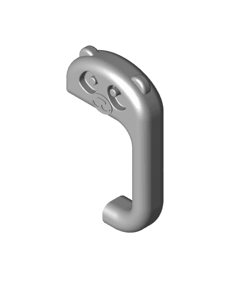 Swivel Panda Bag Hook (two pieces that snaps together) 3d model