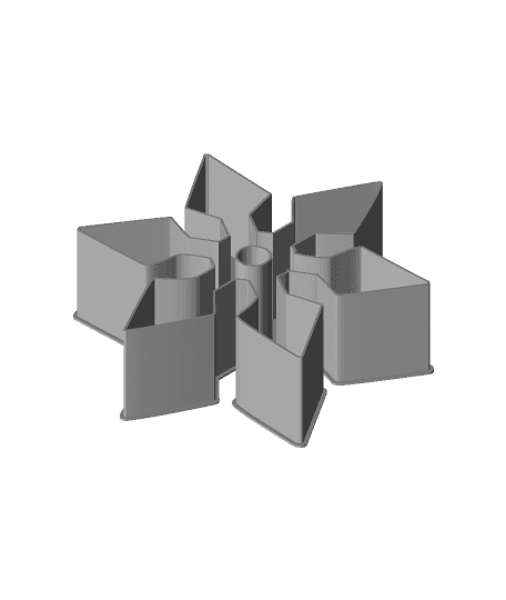 Shuriken 0034, nestable box (v2) 3d model