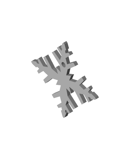 Mini Snowflake Christmas Ornament 3d model