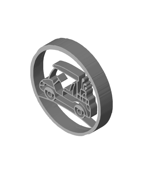 Golf Car Cookie Cutter, Biscuit Cutter 3d model