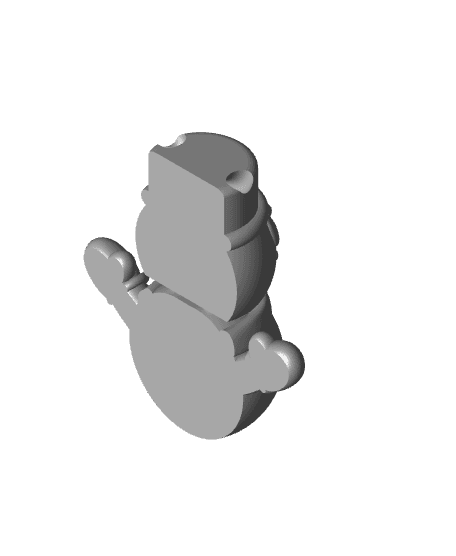 Snowman Fidget with Ribbon Hole 3d model
