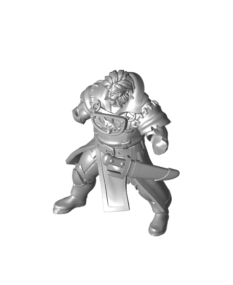 Brutus the General (Werebear) - With Free Dragon Warhammer - 5e DnD Inspired for RPG and Wargamers 3d model