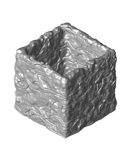 Square Marble Vases (Small) 3d model