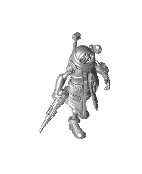 Drodd Sinclair - With Free Cyberpunk Dragon Warhammer - 40k Sci-Fi Gift Ideas for RPG and Wargamers 3d model