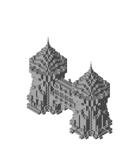 Minecraft Gatehouse 3d model