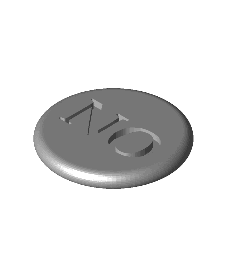 NO NO DOUBLE SIDED COIN 3d model