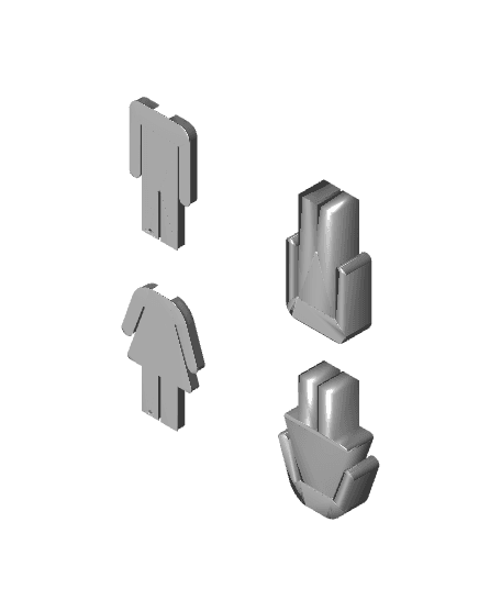 Man & Woman Table Lamp 3d model