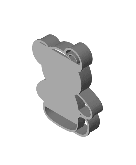 Bear Cookie Cutter, Biscuit Cutter 3d model