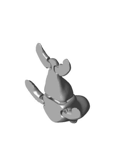 Flexi Baby Sea Lion Keychain 3d model