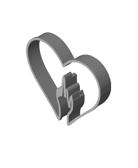 Heart Cookie Cutter, Biscuit Cutter 3d model