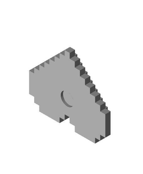 Pixel Heart Magnet 3d model
