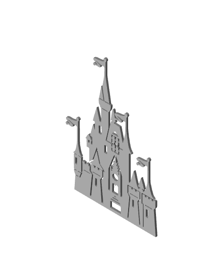 disney castle wall art disneyland wall decor walt disney decoration  3d model