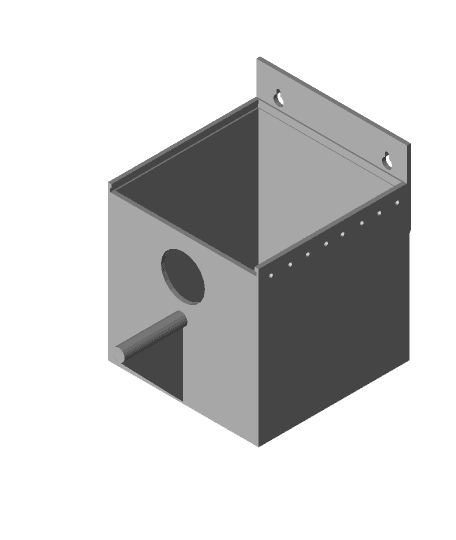 Birdhouse with sliding cover 3d model