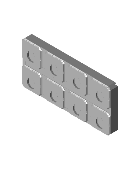 4x2x0.5 - Divided Bin - Multibin Insert 3d model