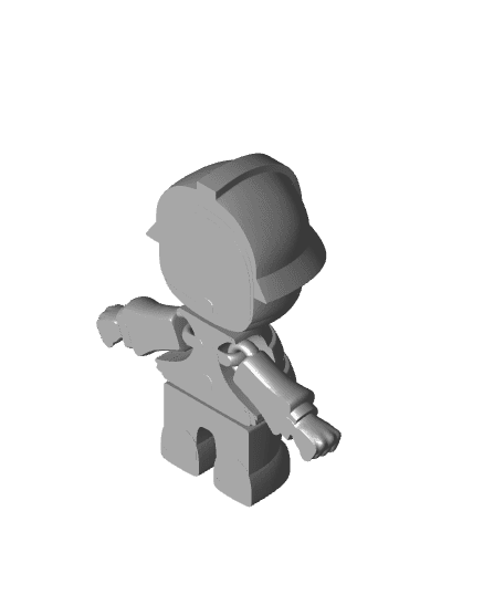 3D Printable Flexi Construction Worker 3d model