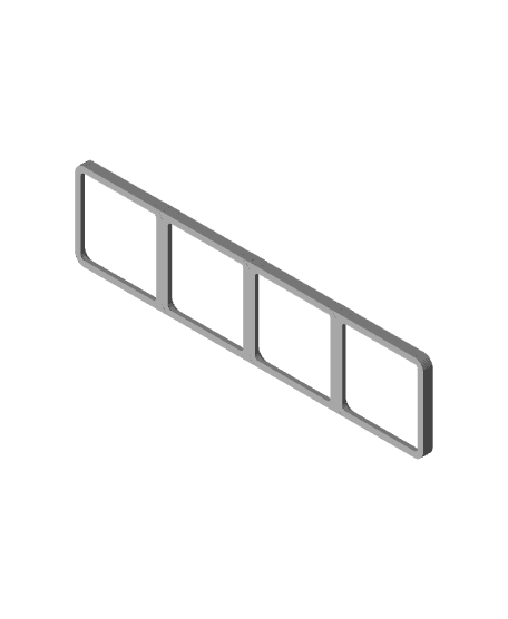 Gridfinity Baseplate 4 x N 3d model