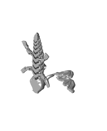 Flexy lava dragon + 3MF included 3d model