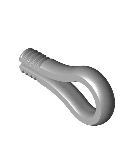 EZPZ Keychain Loop // 8mm Raindrop 3d model