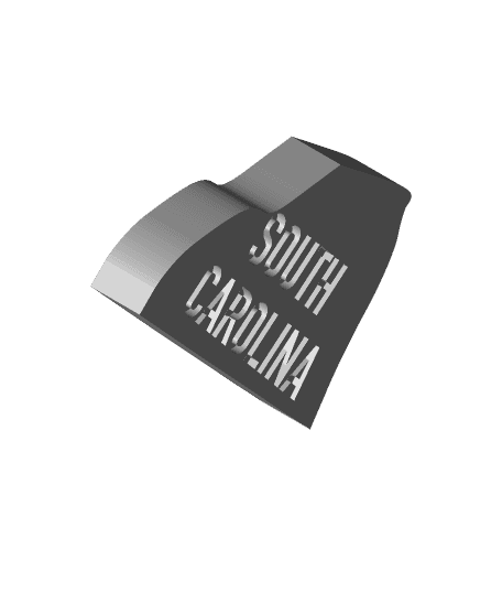 Merica Fridge Magnets - MMU version - SOUTH CAROLINA 3d model